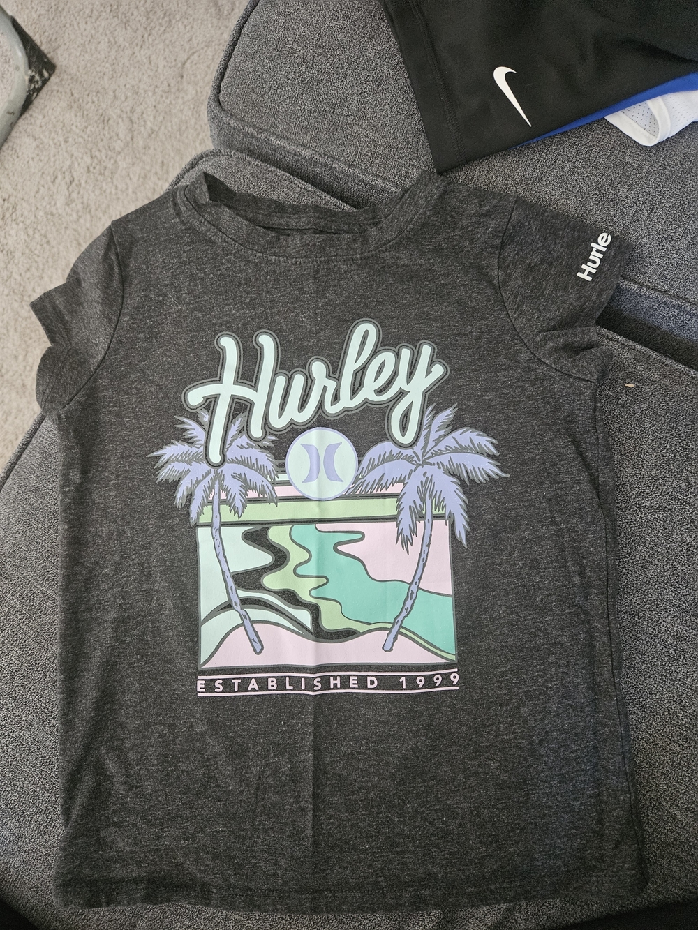 Hurley Kids' Dark Gray Graphic Tee